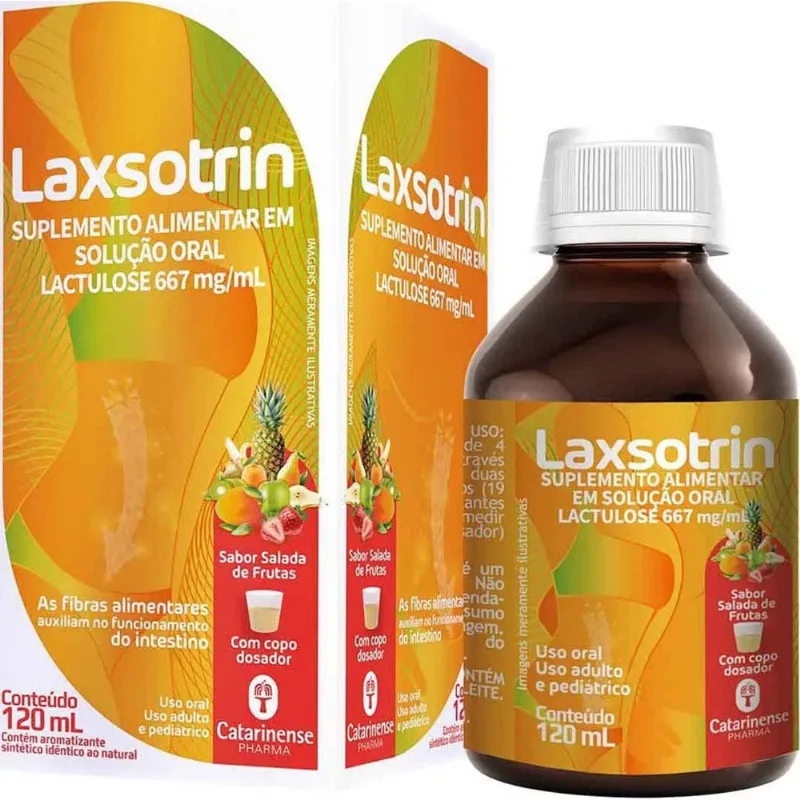Laxsotrin Lactulose 667mg/ml 120ml Solução Oral Sabor Salada de Frutas Catarinense Pharma