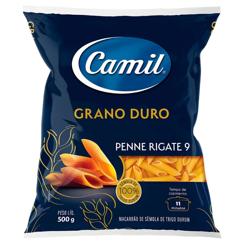 Macarrão Grano Duro Camil Penne Rigate 500g