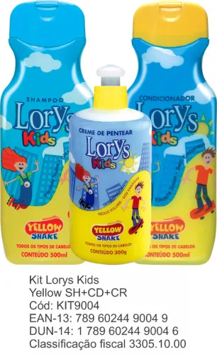 Kit Lorys Kids Shampoo Condicionador Creme P/pentear - LORYS