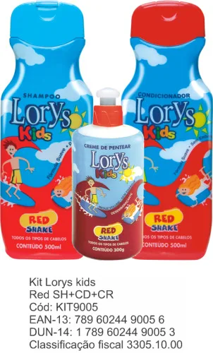 Kit Lorys Kids Shampoo Condicionador Creme P/pentear - LORYS