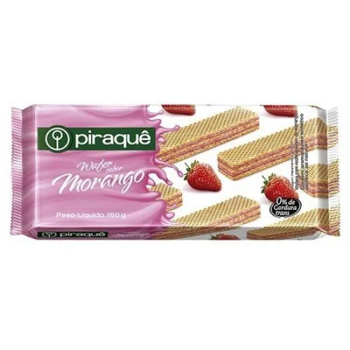 Biscoito Waffer Piraque Morango - PIRAQUE - Mercearia