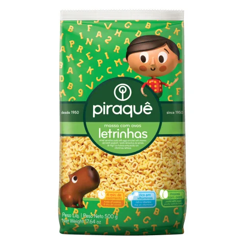 Mac Piraque Letrinhas 500g - PIRAQUE - Mercearia