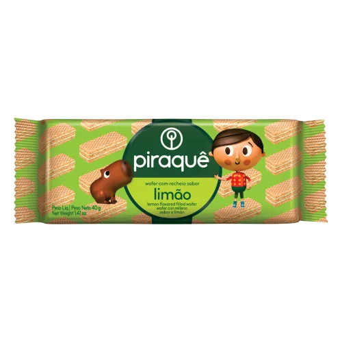 Wafer Piraque Limão 40g - PIRAQUE - Mercearia
