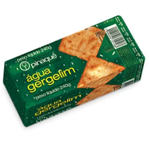 Biscoito Água Com Gergelim Piraquê Pacote 200g - PIRAQUE - Mercearia