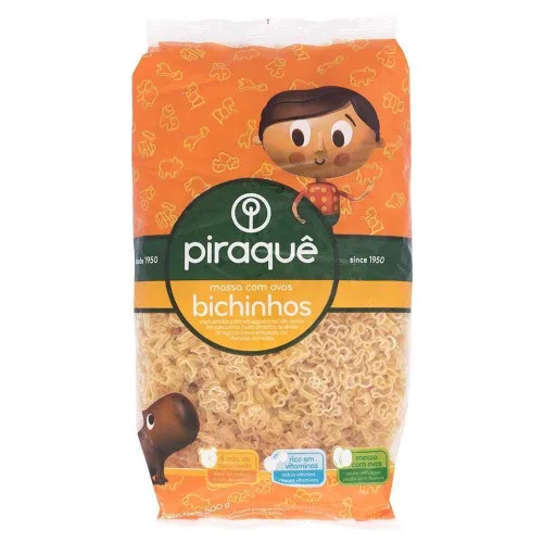 Macarrão De Sêmola Com Ovos Bichinhos Sítio Do Pica Pau Amarelo Piraquê Pacote 500g - PICA PAU - Mercearia