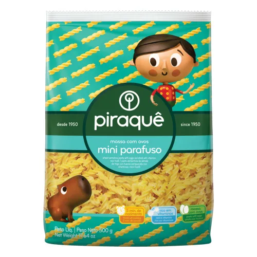 Mac Piraque Mini Parafuso Ovos 500gr - PIRAQUE - Mercearia