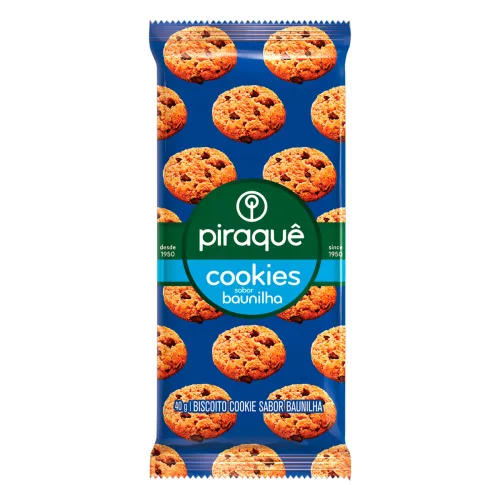 BISCOITO COOKIE BAUNILHA PIRAQUÊ PACOTE 40G - PIRAQUE - Mercearia