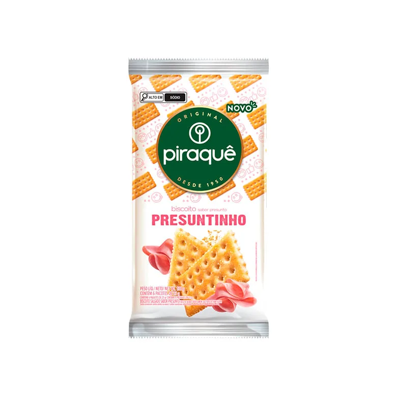 Biscoito Piraque Presuntinho 138g - Piraquê - Mercearia