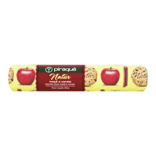 Biscoito Maçã E Canela Piraquê Natur Pacote 200g - PIRAQUE - Mercearia
