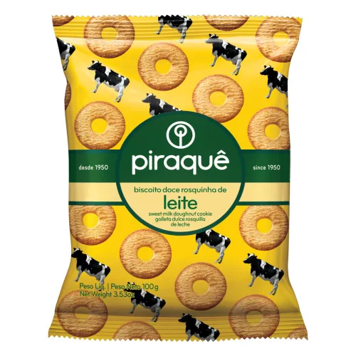 Bisc Rosq Piraque Leite 100g - PIRAQUE - Mercearia