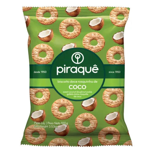 Bisc Rosq Piraque Coco 100g - PIRAQUE - Mercearia