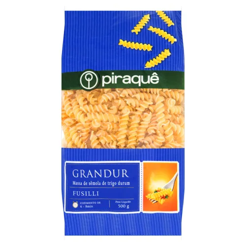 MACARRÃO PIRAQUE GR DURO 500GR FUSILLI - PIRAQUE - Produtos De Pastelaria