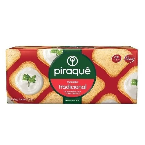 TORRADA PIRAQUE 160GR TRADICIONAL - PIRAQUE