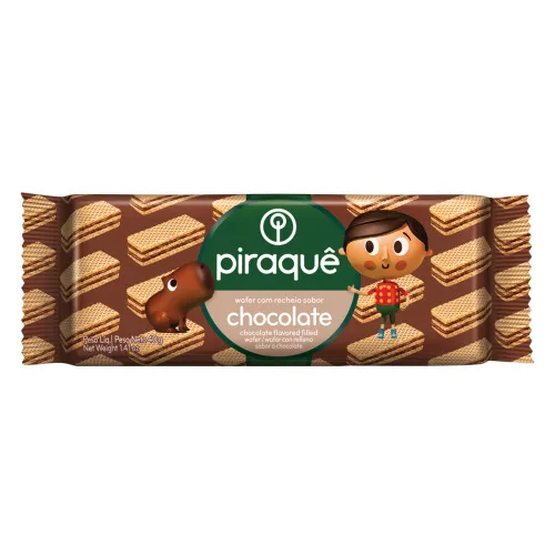 Wafer Piraque Chocolate 40g - PIRAQUE - Mercearia