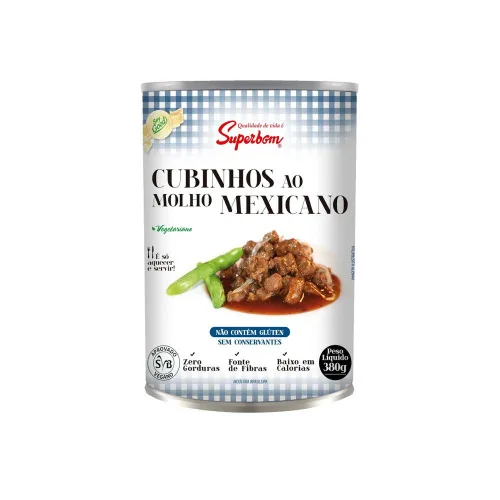 Cubinho Vegetal Ao Molho Mexicano Superbom - SUPERBOM - Mercearia