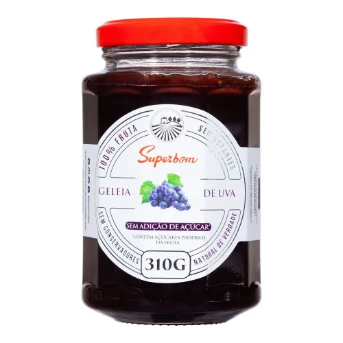 Geleia Uva 100 Fruta 310g - SUPERBOM