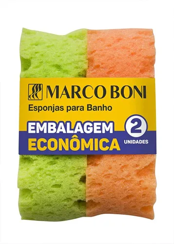 M Boni R 8385 Esponja P/banho Soft C/02 - MARCO BONI - Higiene E Beleza