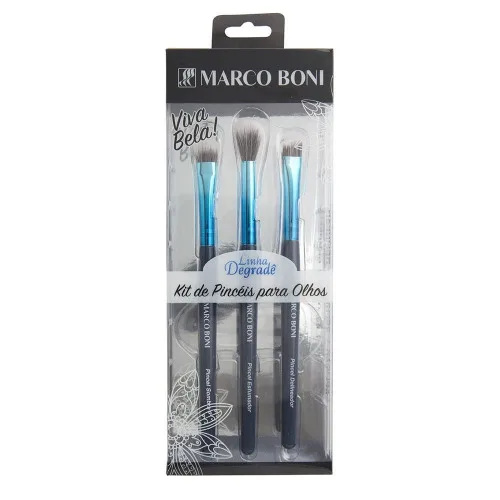 Kit Pinceis Marco Boni P/olhos Degrade - MARCO BONI - Higiene E Beleza