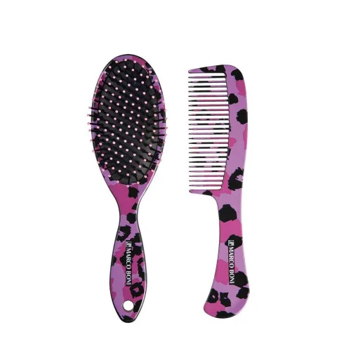 KIT PENTE E ESCOVA ESTAMPA ANIMAL PRINT - MARCO BONI - MARCO BONI