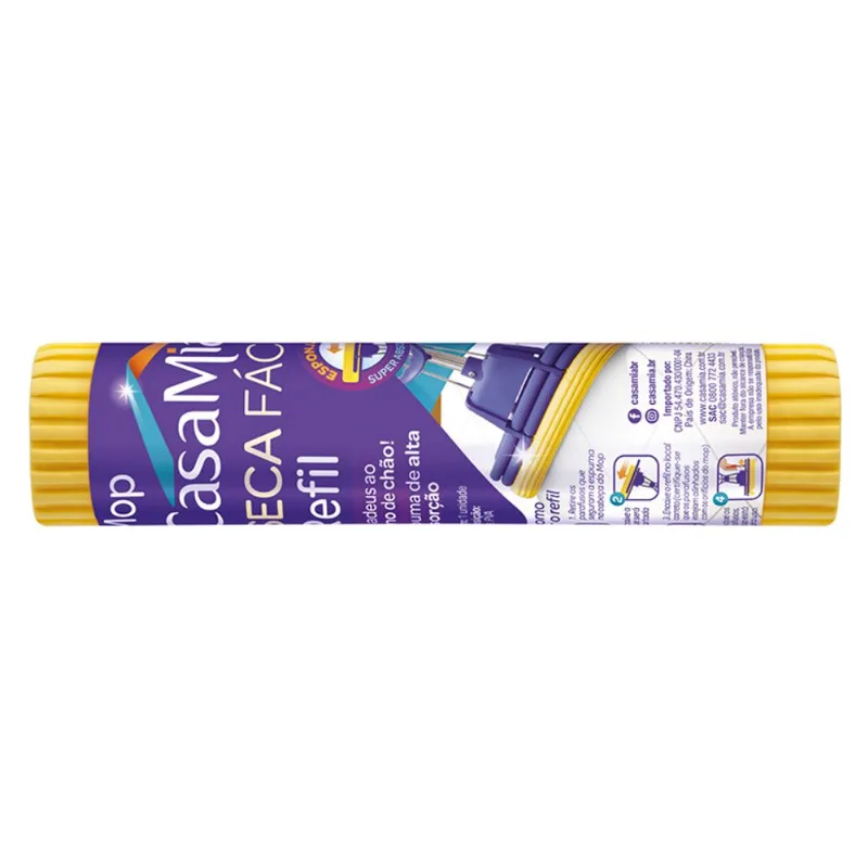 Refil Mop Casa Mia Seca Fácil