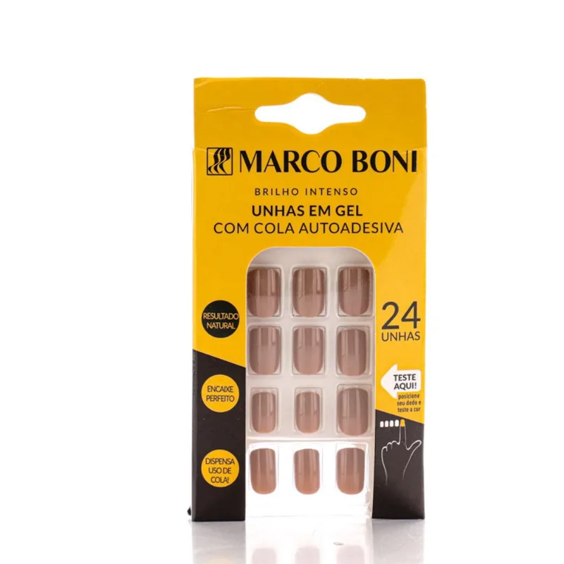 Unhas Postiças Marco Boni Auto Colante Nude
