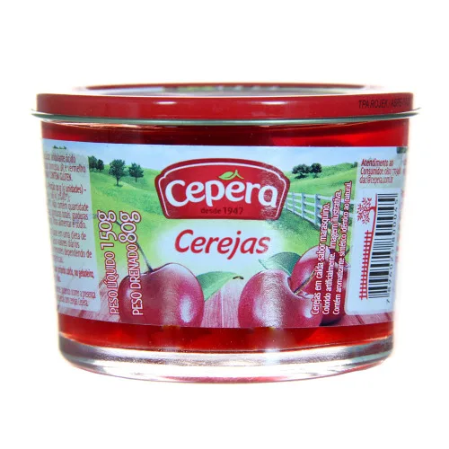 Cereja Calda Cepera 3x | Cereja Em Calda Cepera 80 Gr - CEPERA - Mercearia