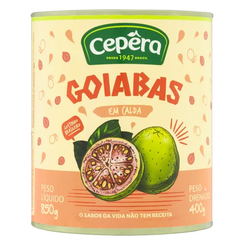 GOIABA EM CALDA CEPÊRA LATA 400G - CEPERA - Mercearia