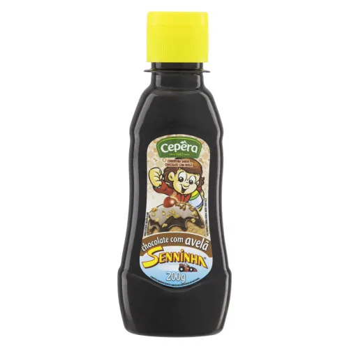 Cobertura Para Sorvete Chocolate Com Avelã Senninha Cepêra Squeeze 200g - SQUEEZE - Mercearia