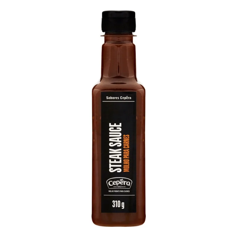 Molho Pronto para Carne Steak Sauce Sabores Cepêra Frasco 310g