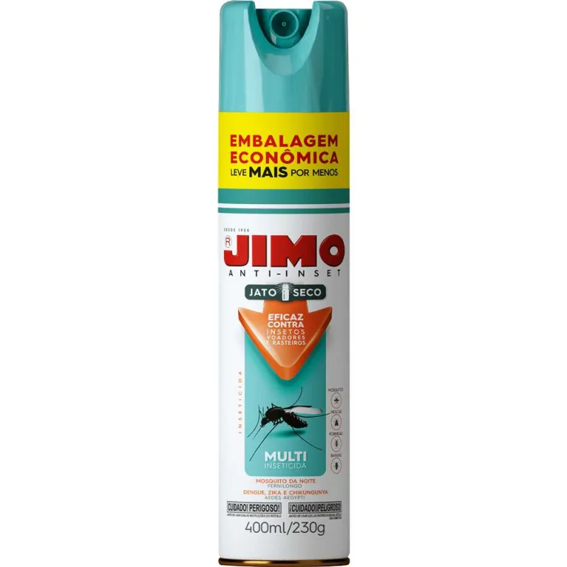 Inseticida aerossol jato seco Anti-inset 400 ml JIMO - JIMO - Construção Civil