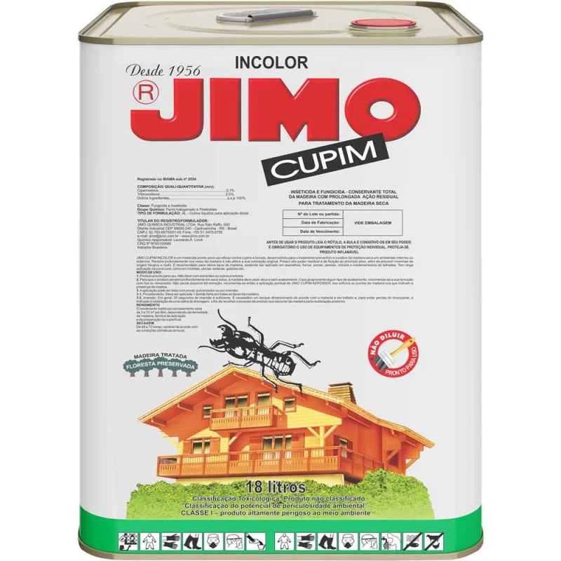 Jimo cupim incolor lata 18 litros 11395 - JIMO - JIMO - Construção Civil