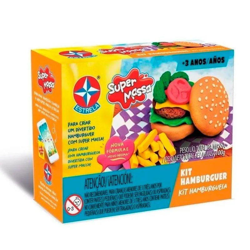 Super Massa Kit Hamburguer - Não Informado - Brinquedos