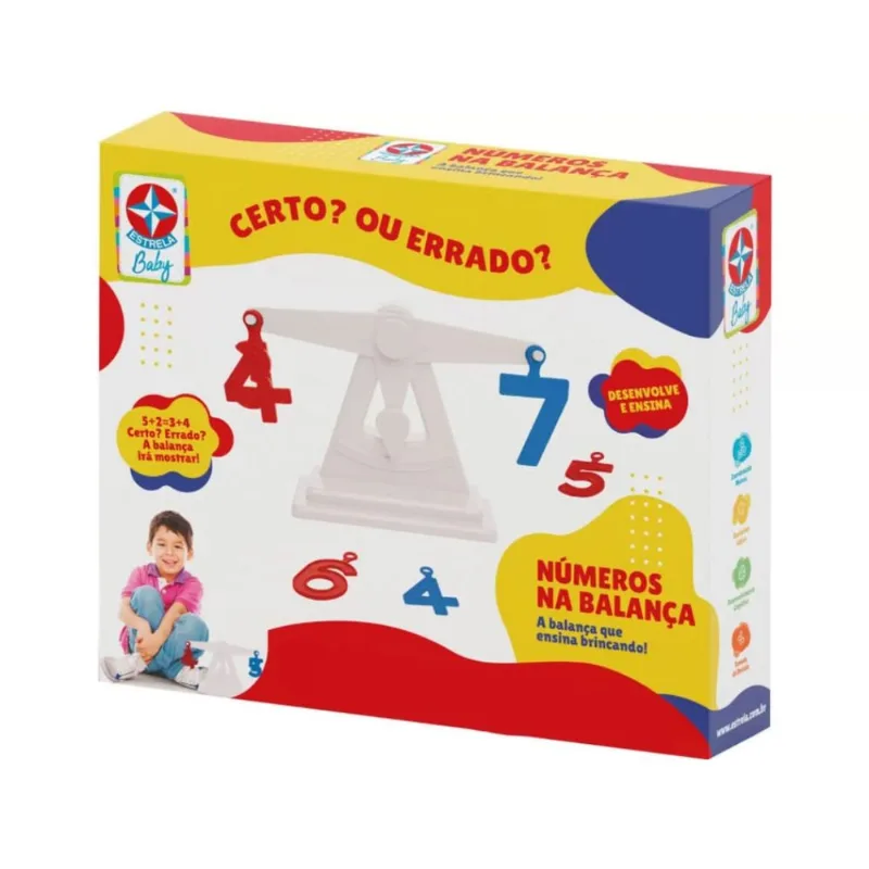 Jogo Pedagógico Números na Balança - Estrela -