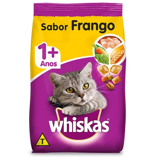 Alimento Para Gatos Adultos 1 Frango E Leite Whiskas Pacote 1kg - WHISKAS - Petshop