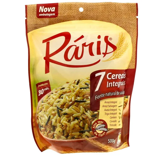 Arroz 7 Cereais Integral Ráris Pacote 500g - RARIS - Mercearia