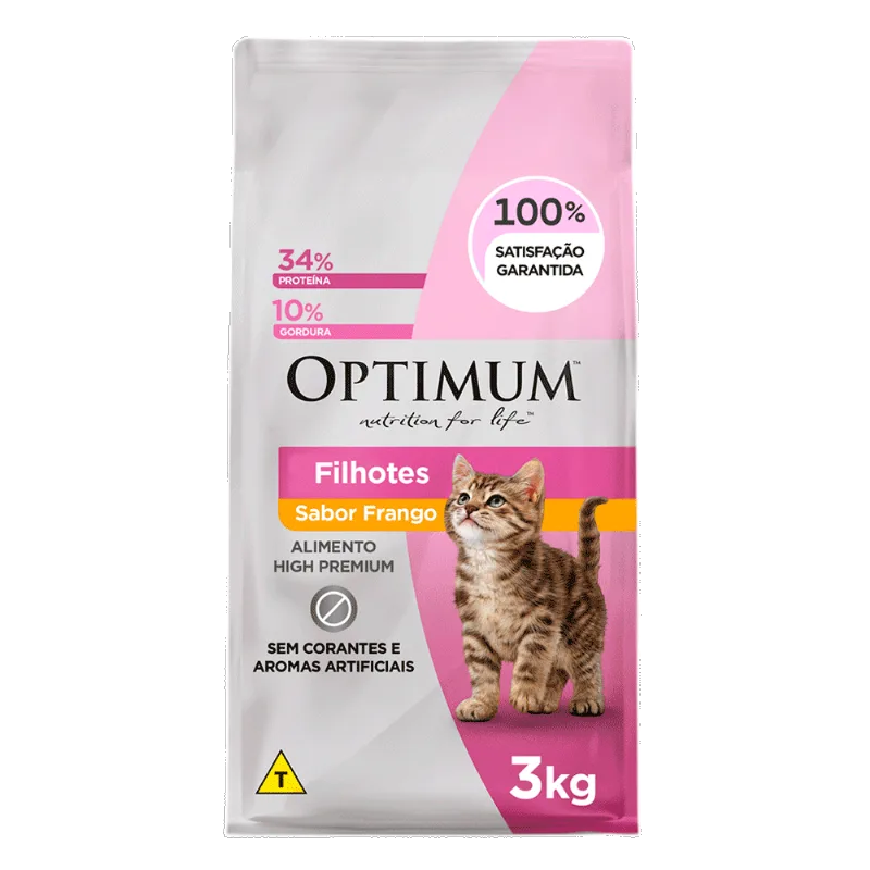 Ração Optimum para Gatos Filhotes Frango 3 kg