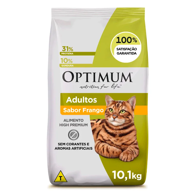 Ração Optimum para Gatos Adultos Frango 10,1 kg