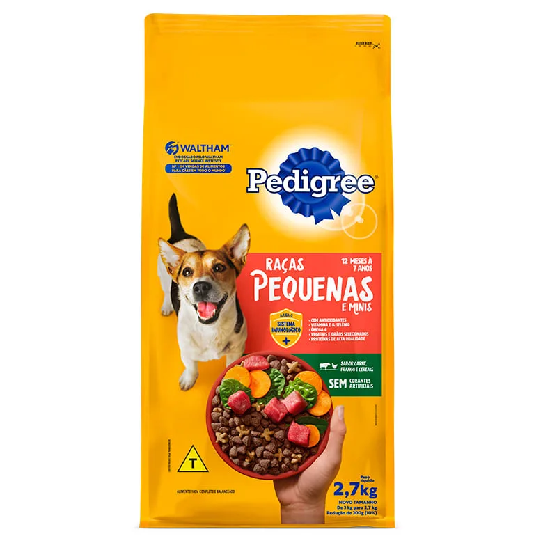 Alimento para Cães Pedigree Adulto Raças Pequenas 2,7kg - Pedigree - Petshop