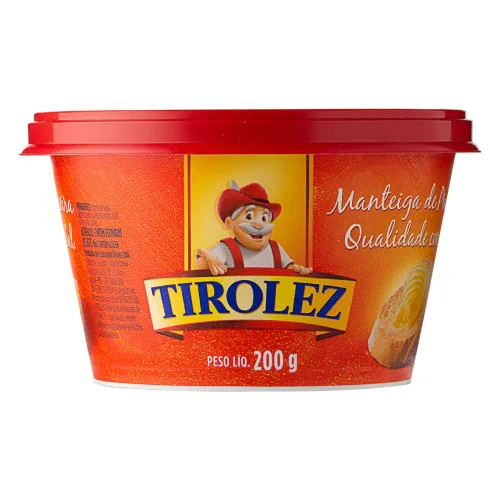 Manteiga De Primeira Qualidade Com Sal Tirolez Pote 200g - TIROLEZ - Mercearia