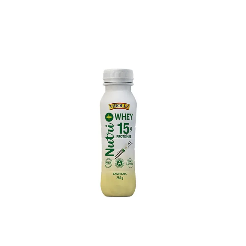 Iogurte Tirolez Nutri + Whey 15 Baunilha 250g