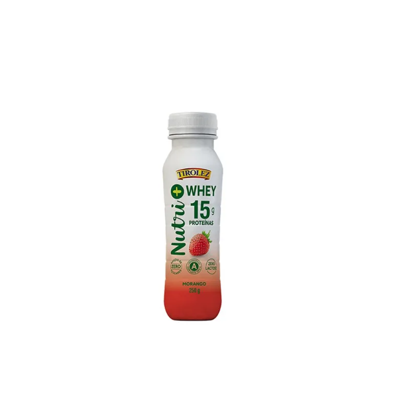 Iogurte Tirolez Nutri + Whey 15 Morango 250g