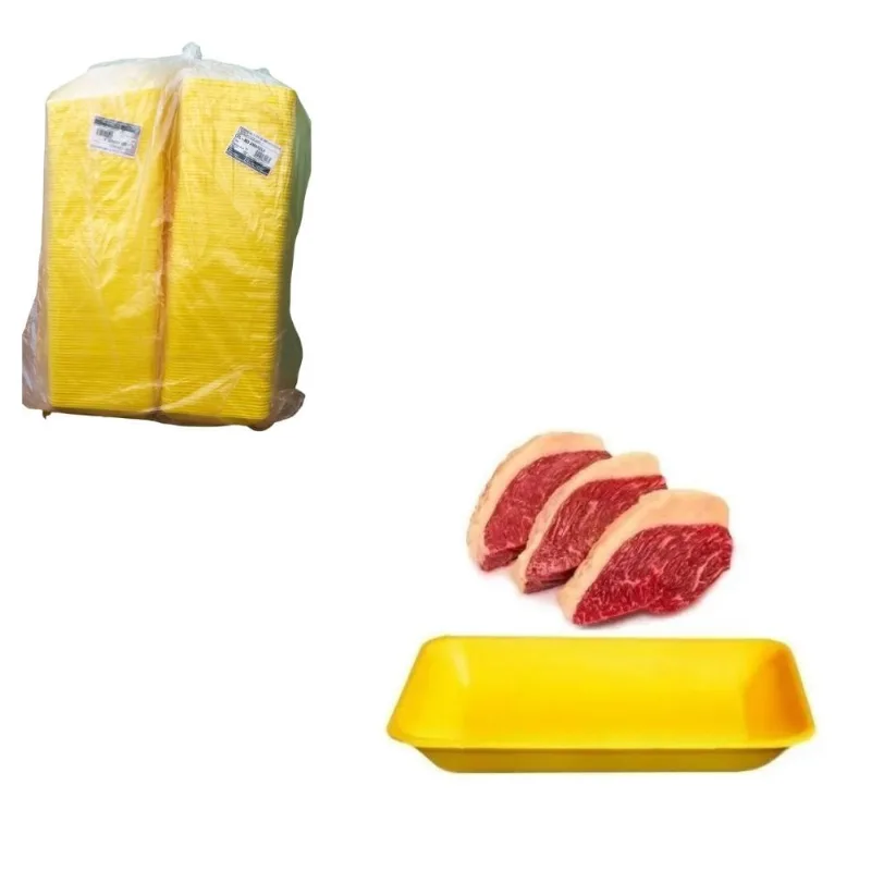 Bandeja isopor CR005 amarela 29X20,3X13MM com 200 unidades