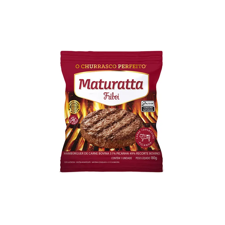 Hamburguer Maturatta Bovino Picanha 180g - Maturatta - Congelados