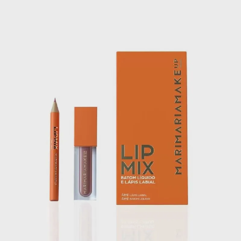 Lip kit batom + lapis mari maria mm mix must nude
