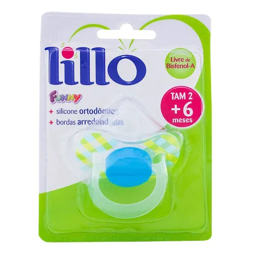 Chupeta Lillo Funny Xadrez Orto Sil Az - XADREZ - Bebê