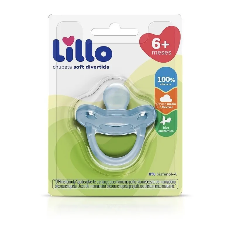 Chupeta Lillo Soft 100% Silicone Tamanho 2 Menino