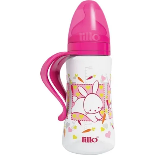 Mamadeira Lillo Design Bico De Silicone Ortodôntico 6 Meses Rosa - LILLO - Higiene E Beleza