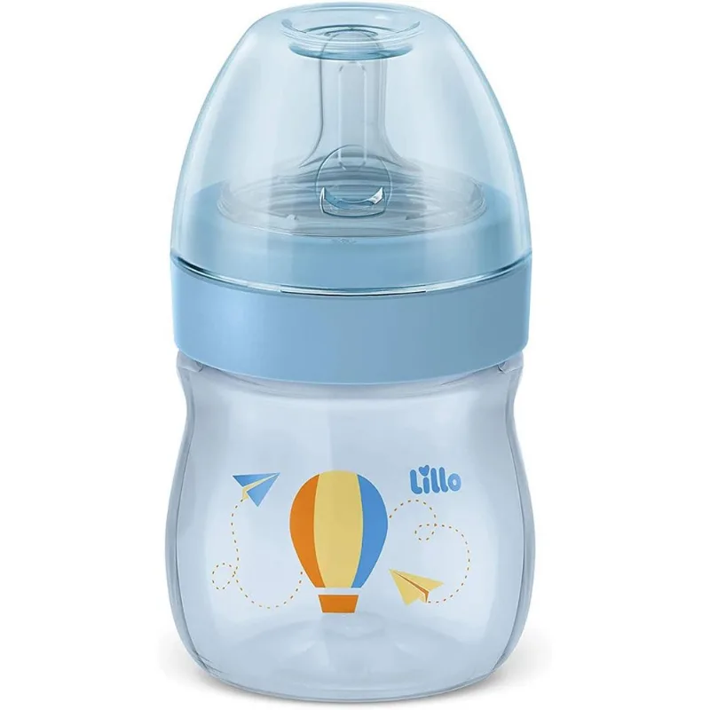 Mamadeira Super Evolutiva Primeiros Passos Silicone Azul 150ml