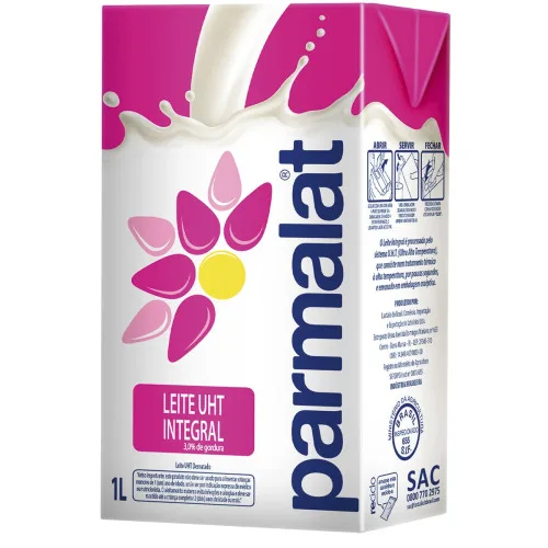 Leite Uht Integral Parmalat Caixa 1l - PARMALAT - Bebidas