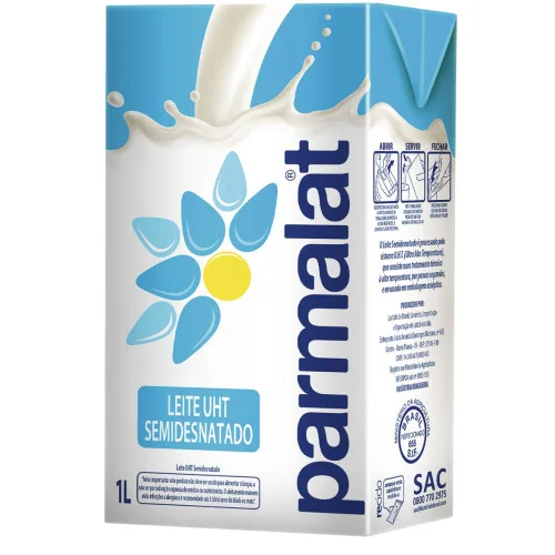 Leite Uht Semidesnatado Parmalat Caixa 1l - PARMALAT - Bebidas